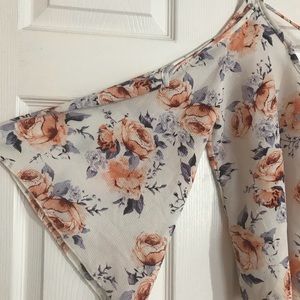 Off the shoulder floral blouse